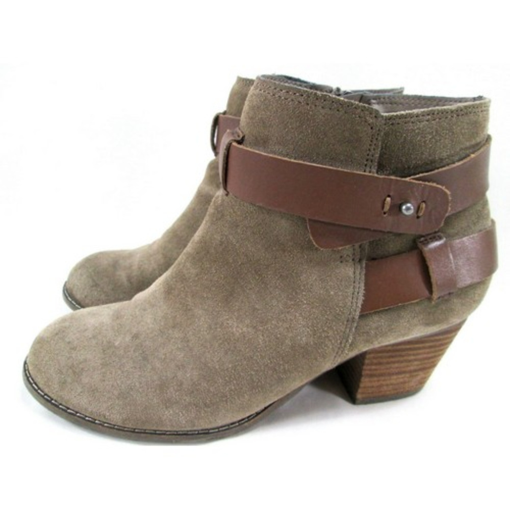 DOLCE VITA Taupe Suede Ankle Boots DV Sz 7